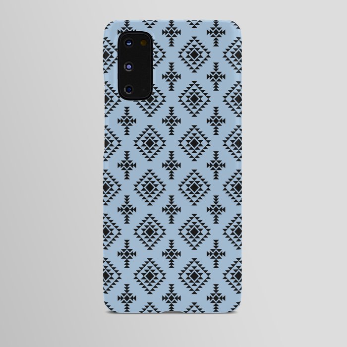 Pale Blue and Black Native American Tribal Pattern Android Case