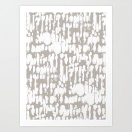 Inky Inverse Taupe Art Print