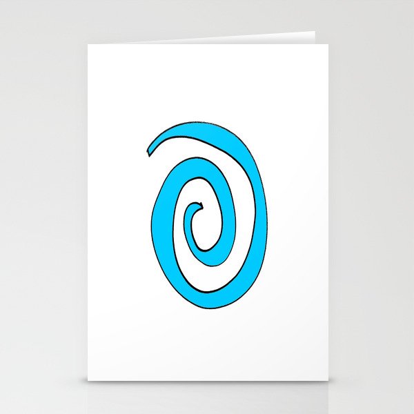 blue spiral Stationery Cards