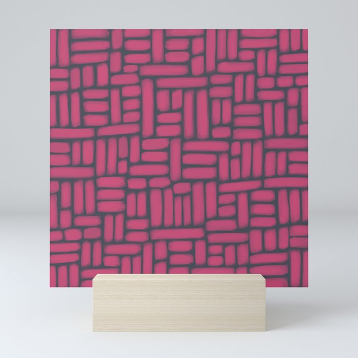 Raspberry Pattern Mini Art Print