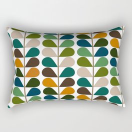 Mid Century Modern Fern Pattern Rectangular Pillow