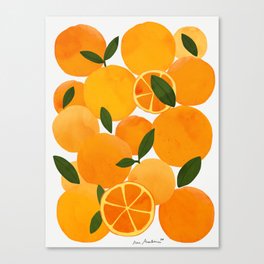 mediterranean oranges still life  Canvas Print