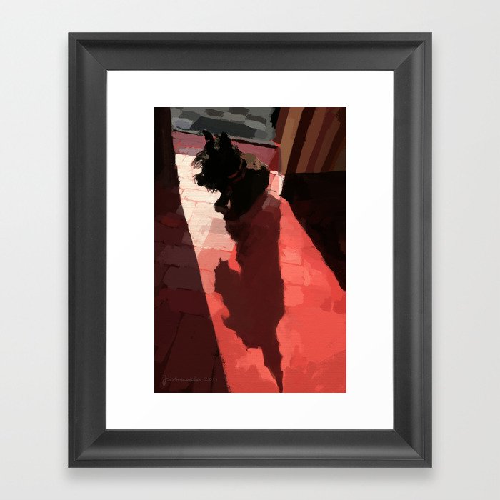 Groovy shadow Framed Art Print