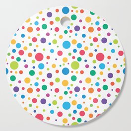 Rainbow Polka Dots Cutting Board