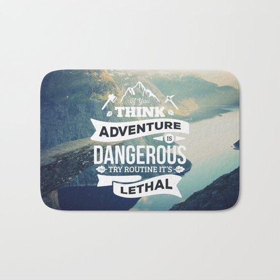 Adventure Quote Bath Mat
