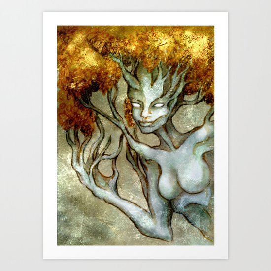 Golden Dryad Art Print