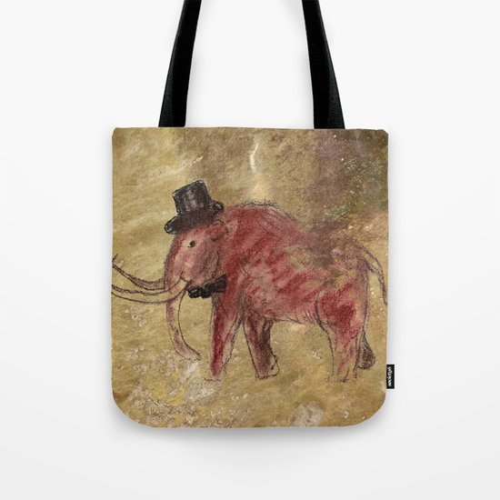 Cave art vintage mamut. Tote Bag