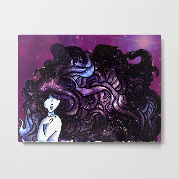 "and you could see the stars in her hair" Metal Print