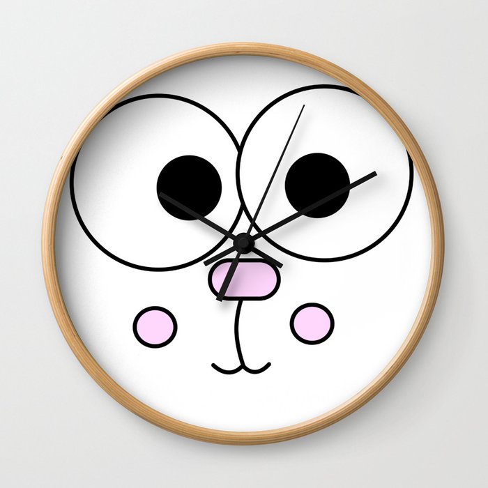 Smiley Face Svg Happy Face Smiley Clip Art Silhouette Stencil Template Dxf Smile Wall Clock By Liskared Society6