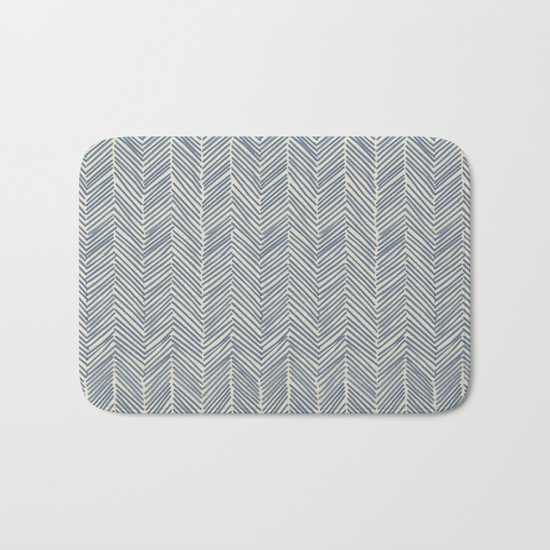 Freeform Arrows in navy Bath Mat