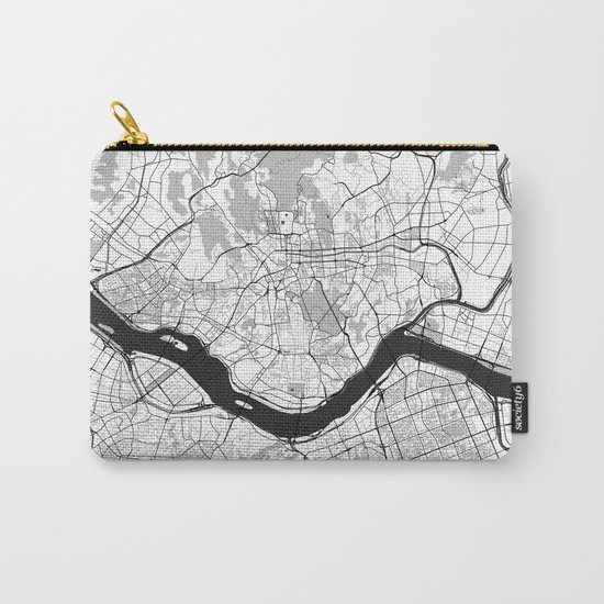 Seoul Map Gray Carry-All Pouch