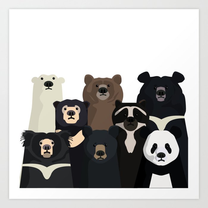 Bear family portrait Kunstdrucke Bear family portrait Kunstdrucke