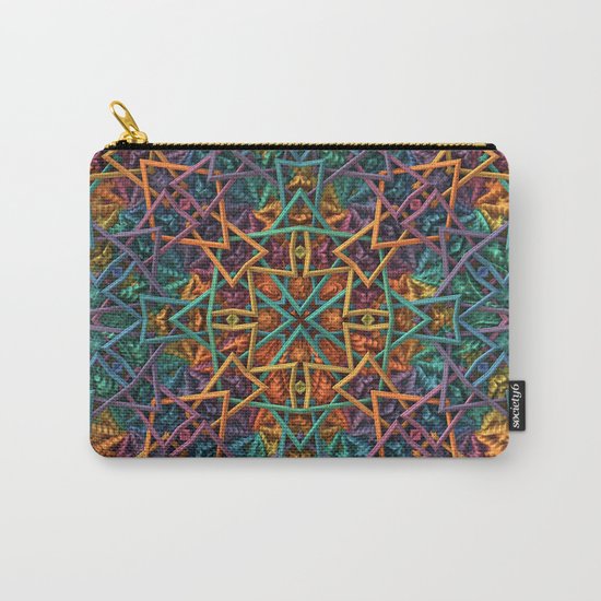 Colorful Fractal Pattern Carry-All Pouch