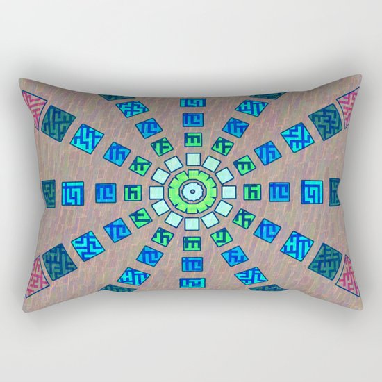 Ethnic wheel Rectangular Pillow