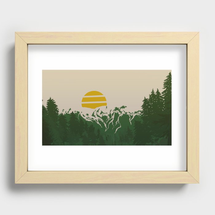 Mountains Recessed Framed Print