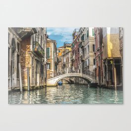 A Beautiful Venetian Canal Canvas Print