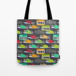 Running Shoes and Race Bibs Tote Bag