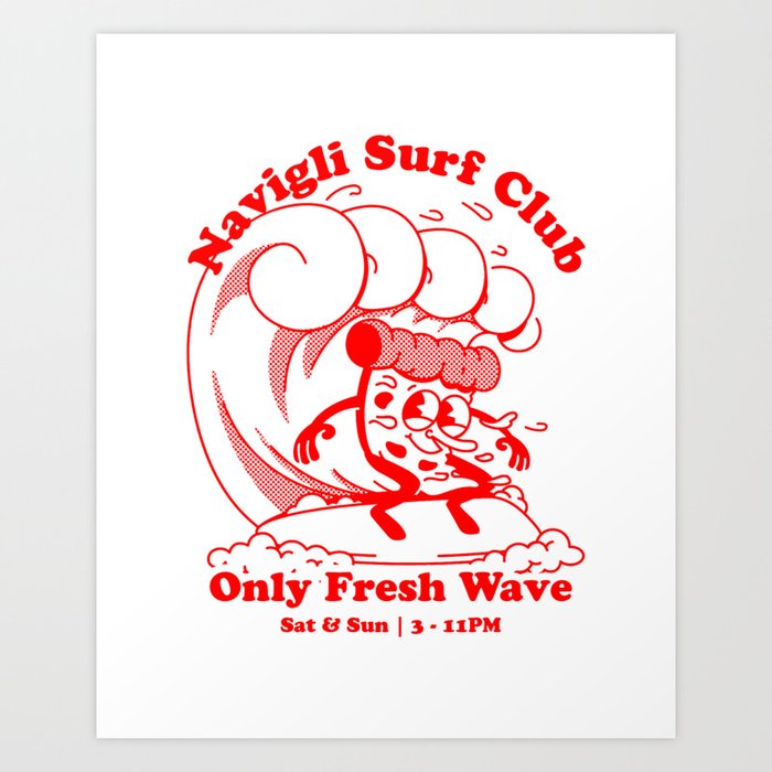 Navigli Surf Club Art Print