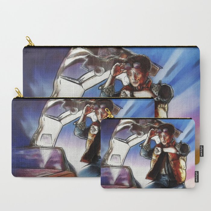 Back To The Future Ink N Painted Carry All Pouch By Liamgolden
