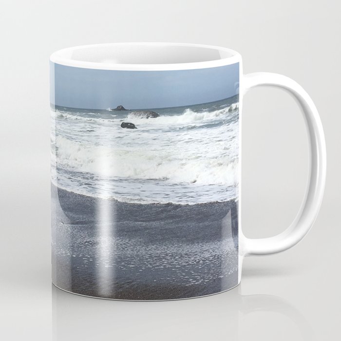 Footprints In A Sandy Beach Coffee Mug