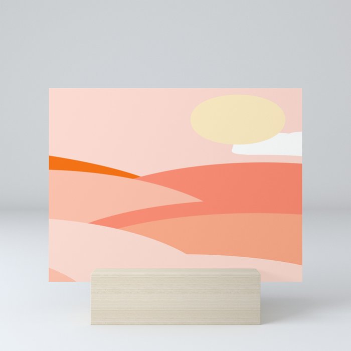 Desert Sun- Layered Mini Art Print