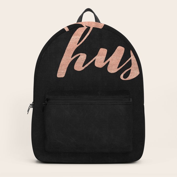 black and gold pink backpack