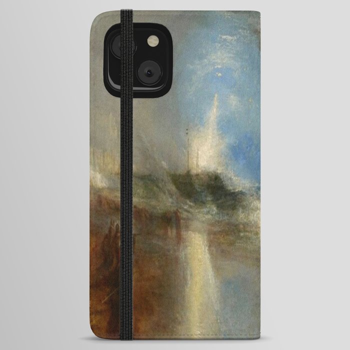 Joseph Mallord William Turner Rockets and Blue Lights (Close at Hand) to Warn Steam Boats of Shoal iPhone Wallet Case