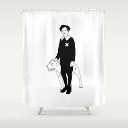 Dog Dick Web Site Shower Curtain