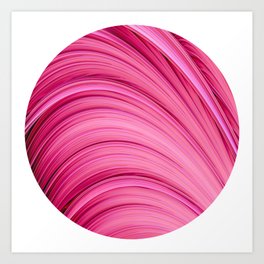 Dream Fiber III. Bubblegum Pink. Abstract Strands Art Print