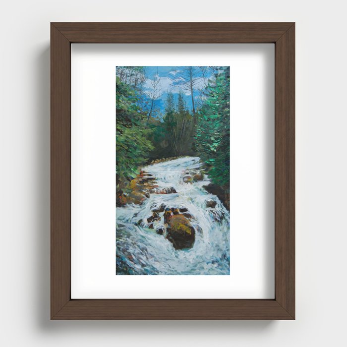 River Through the Woods Recessed Framed Print