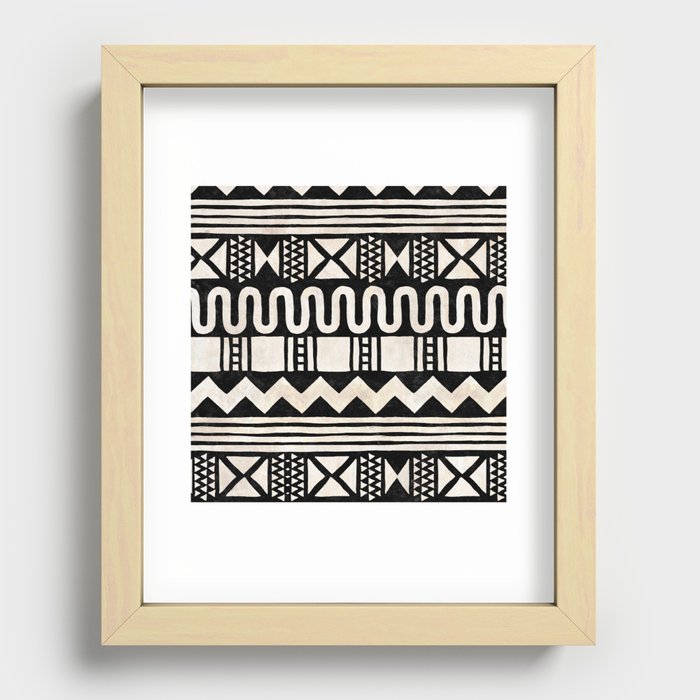 African Tribal Recessed Framed Print