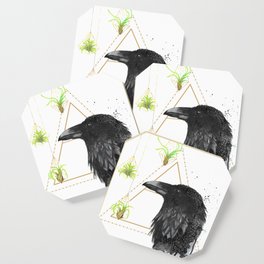 Air: Raven with Air Plants Coaster