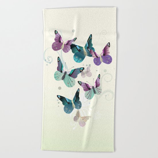 Butterfly dance Beach Towel