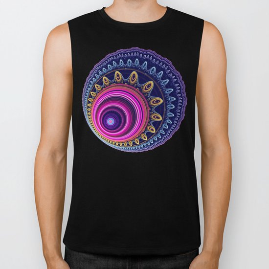 Colourful circles and patterns Biker Tank