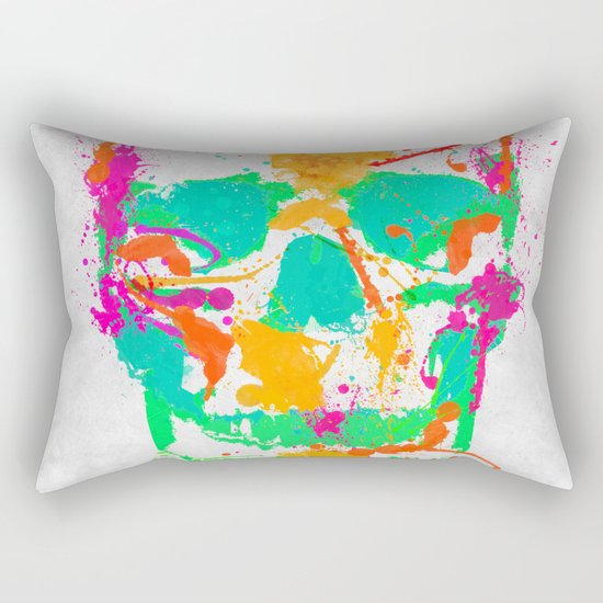 Dead Color Skull Rectangular Pillow