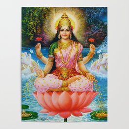 Goddess Lakshmi Hindu Poster