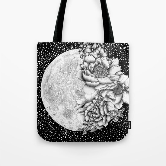 Moon Abloom Tote Bag