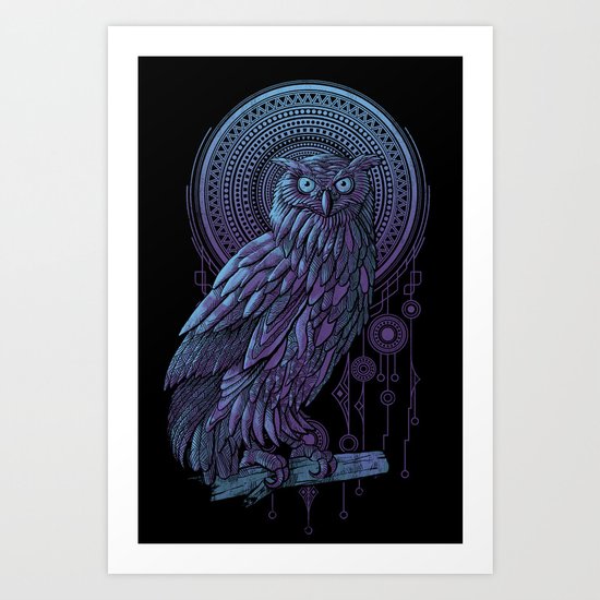 Owl Nouveau II Art Print