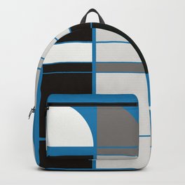 BAUHAUS MUSEUM Backpack | Greys, Design, Bauhaus, Waltergropius, Digital, Blue, White, Contemporary, Architecture, Museum 