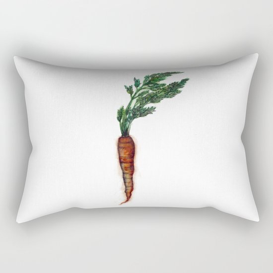 Rooted: The Carrot Rectangular Pillow