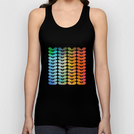 Colorful Leaves from Blue to Orange Unisex Tank Top