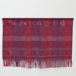  abstract pattern with gouache brush strokes in red and brown colors Wall Hanging