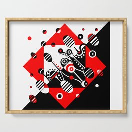 MICROGRAVITY - RED & BLACK Serving Tray