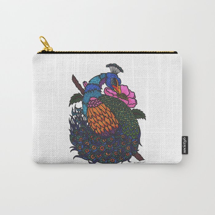 Japanese Peacock Carry-All Pouch
