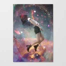 Falling Up Through Space Canvas Print