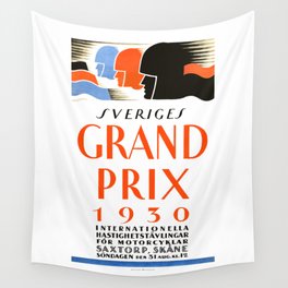 1930 SWEDEN Motorcycle Grand Prix Poster Wall Tapestry