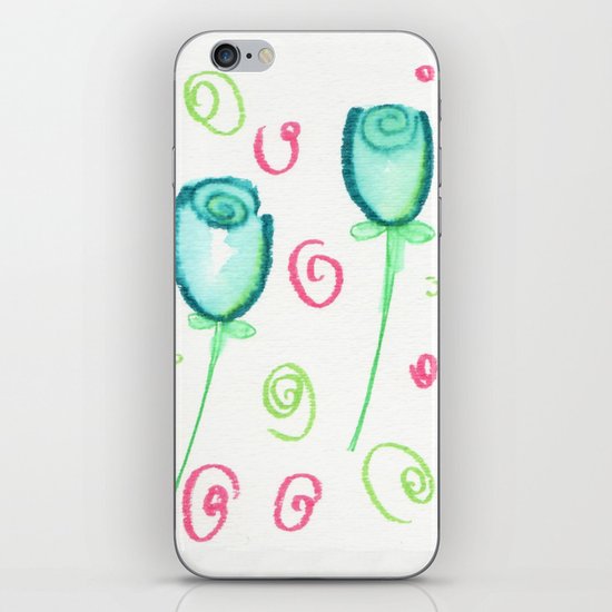 Blue Tulips iPhone Skin