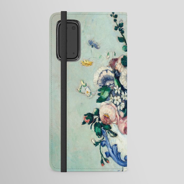 Flowers in a Rococo Vase - Still Life, Paul Cézanne Android Wallet Case