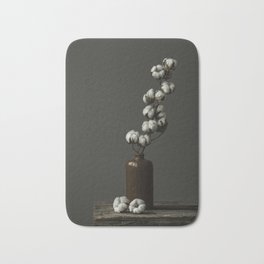 Fine-art photography | still life | cotton plant | photo print Bath Mat | Special, Art, Color, Botanical, Stilllife, Cotton, Plant, Green, Floral, Nature 