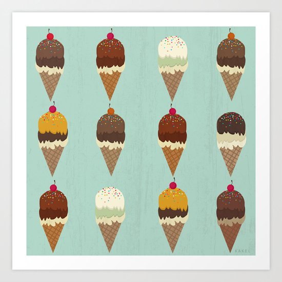 Ice cream Art Print